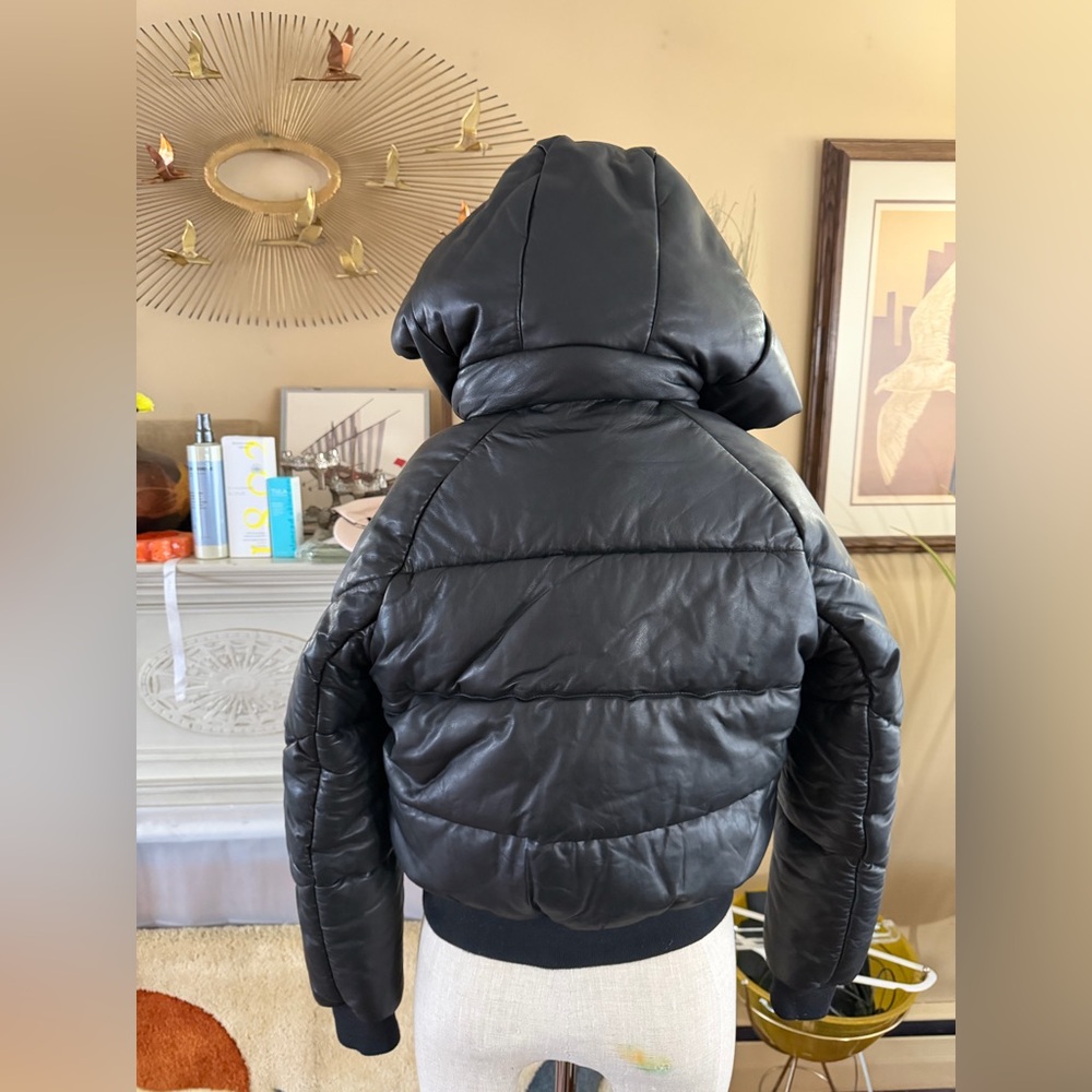 Quince 100% Leather Puffer Jacket in black size S - Picture 13 of 16